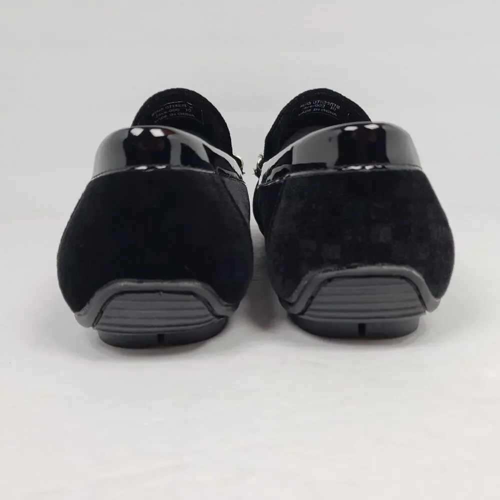 Amali Jace Mens Size 10 Black Velvet SlipOn Driving Moccasin Loafer Shoes
